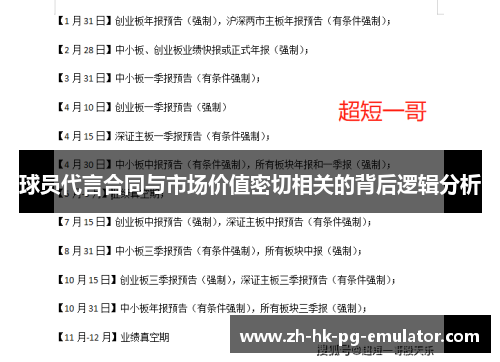 球员代言合同与市场价值密切相关的背后逻辑分析